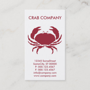 Carte De Visite société faite sur commande de crabe