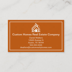 Carte De Visite Société immobilière Orange Brûlé Maison