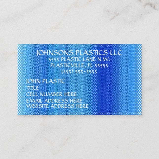 Carte De Visite Société Plastique (Devant)
