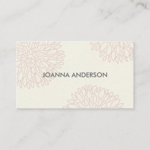 CARTE DE VISITE SOFT ÉLÉGANT MINIMAL PINK FLORAL PERSONNALISÉ