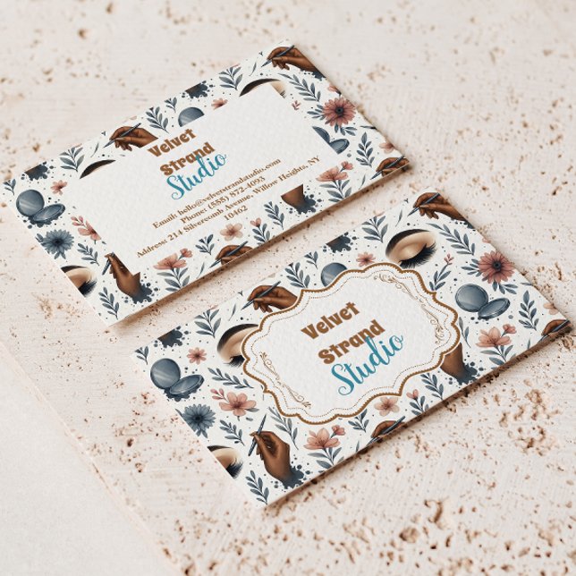 Carte De Visite Soft Floral Lash Artist Beauty Studio (Créateur téléchargé)