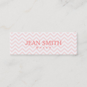 Carte de visite Soft Pink Chevron Baker