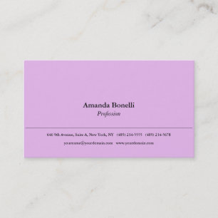 Carte De Visite Soft Rose Plat Minimaliste Élégant Professionnel