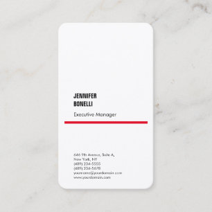 Carte De Visite Soie professionnelle minimaliste moderne rouge bla