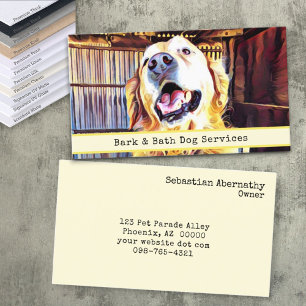 Carte De Visite Soin animal personnalisé photo Golden Retriever