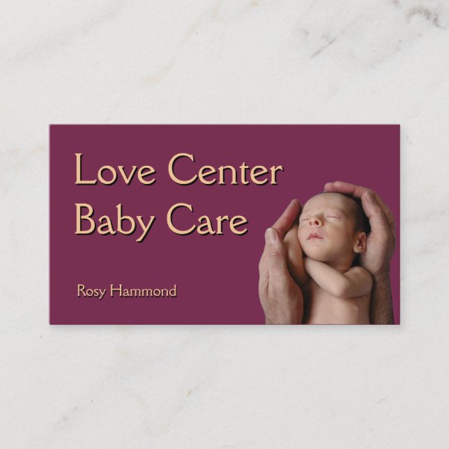 Carte De Visite Soin de bébé (Devant)