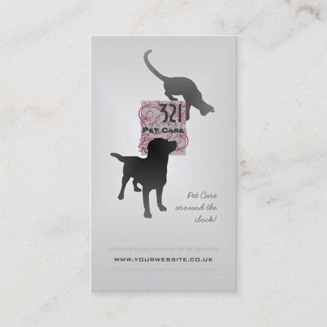 Carte De Visite Soin des animaux familiers/carte de visite garde (Devant)