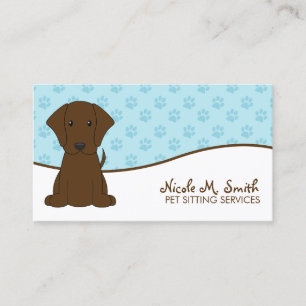 Carte De Visite Soin personnalisé pour animaux de compagnie avec c