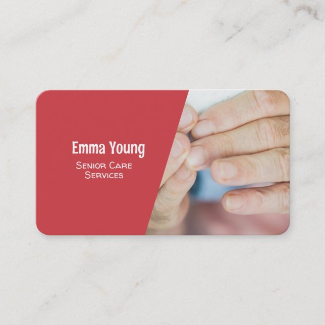Carte De Visite Soins aux aînés Soins d'Alzheimer (Devant)