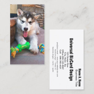 Carte De Visite Soins aux animaux Alaskan Malamute Photo Professio