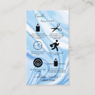 Carte De Visite Soins aux chandelles Abstraits Blue