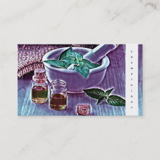 Carte De Visite Soins de la peau naturels de fines herbes de