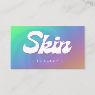 Carte De Visite Soins de la peau Super Retro Rainbow Swirl