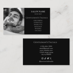 Carte De Visite Soins de visage pour hommes Salon de beauté