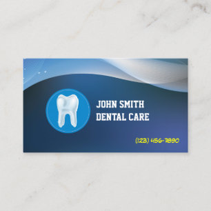 Carte De Visite Soins dentaires Dentist Blue Waves