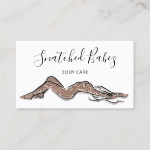 Carte De Visite Soins du corps Sculpture QRCODE Rose SPA Parties s