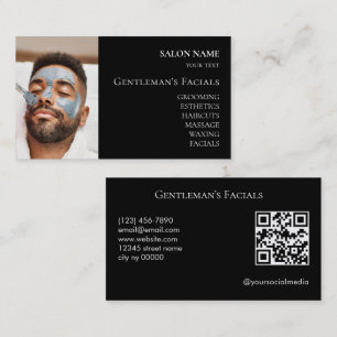 Carte De Visite Soins du visage pour hommes Salon de beauté