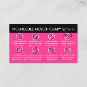 Carte De Visite Soins post-mésothérapie vibrants rose néon sans ai