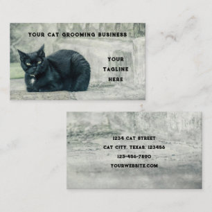 Carte De Visite Soins pour animaux de compagnie pour chats noirs
