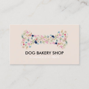 Carte De Visite Soins pour chiens faits maison d'os beige