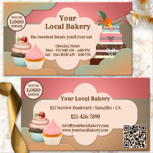 Carte De Visite Soins sucrés Boulangerie Cupcake