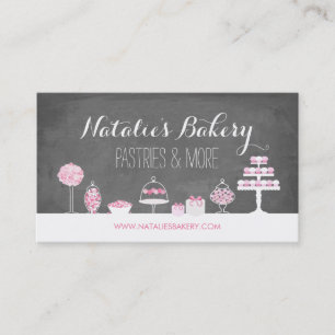 Carte De Visite Soins sucrés Boulangerie de tableau noir