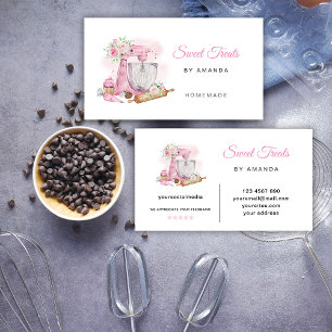 Carte De Visite Soins sucrés Boulangerie rose