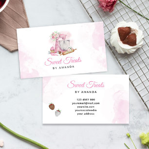 Carte De Visite Soins sucrés Boulangerie rose
