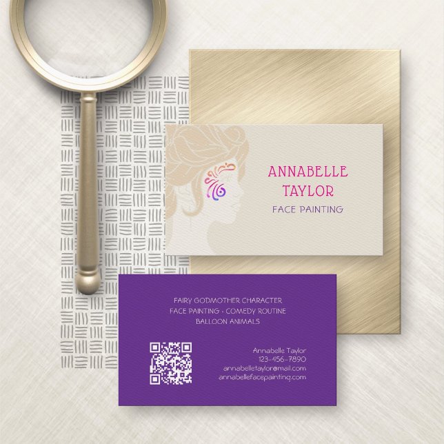 Carte De Visite Soirée de peinture faciale (Créateur téléchargé)