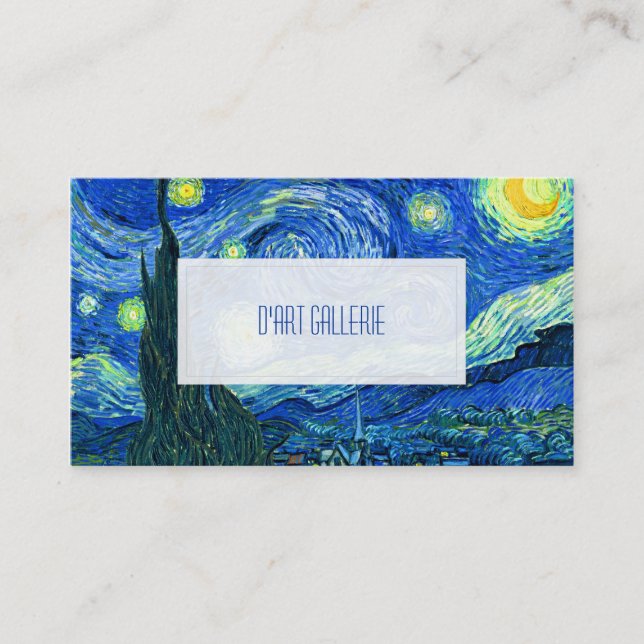 Carte De Visite soirée starry de vincent van gogh (Devant)