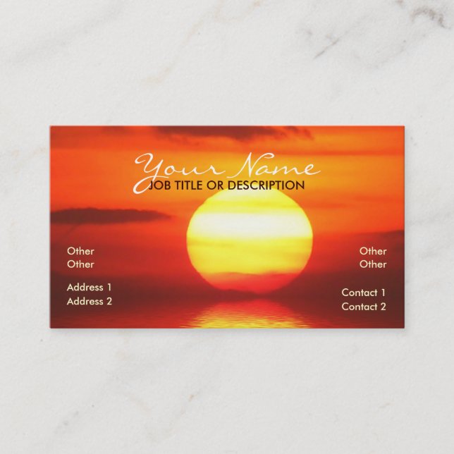 Carte de visite solaire (Devant)