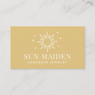 Carte de visite solaire jaune moderne