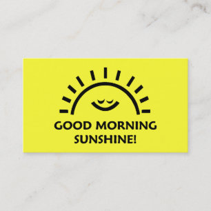 Carte De Visite Soleil bonjour