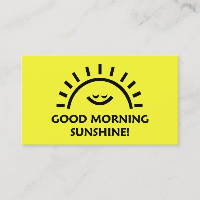 Carte De Visite Soleil bonjour (Devant)