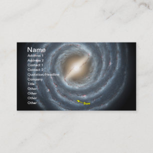 Carte De Visite Soleil dans la voie lactée NASA