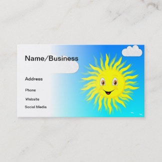 Carte De Visite Soleil Dans Le Ciel Bleu