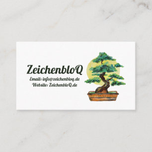 Carte De Visite Soleil de Bonsai Tree