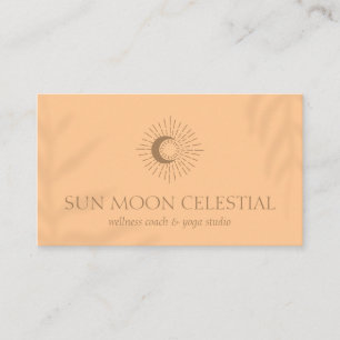 Carte De Visite Soleil de guérison orange à l'ombre des fleurs