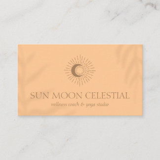 Carte De Visite Soleil de guérison orange à l'ombre des fleurs