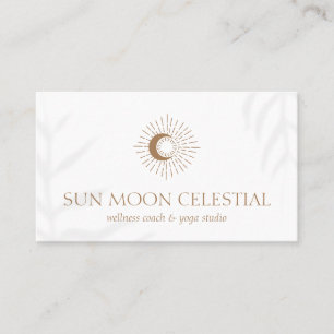 Carte De Visite Soleil de guérison simple à l'ombre des fleurs