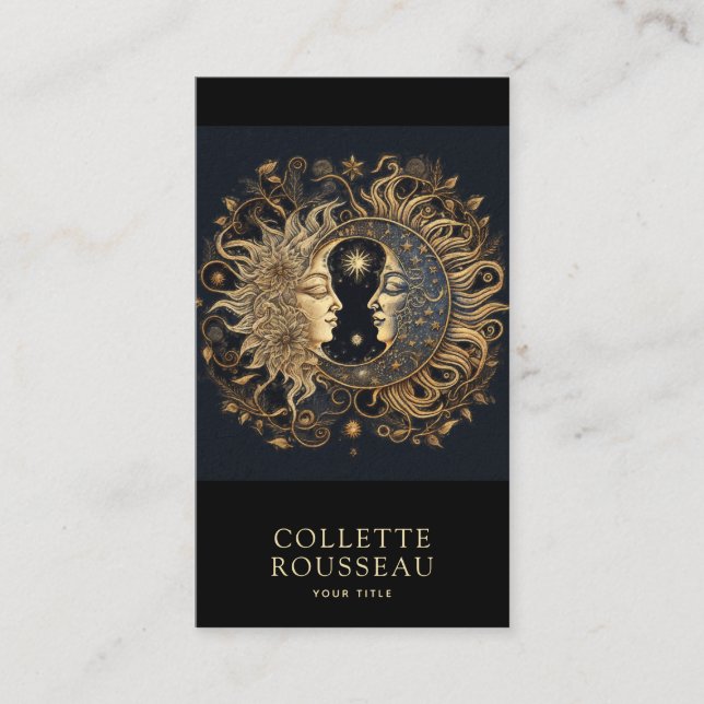 Carte De Visite Soleil noir céleste (Devant)