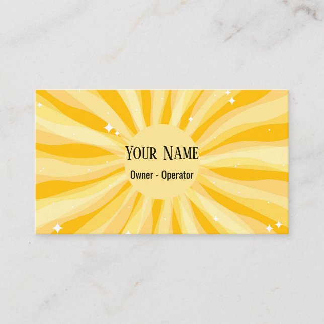 Carte De Visite Soleil personnalisable (Devant)