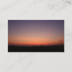 Carte De Visite soleil se lève rouge est belle