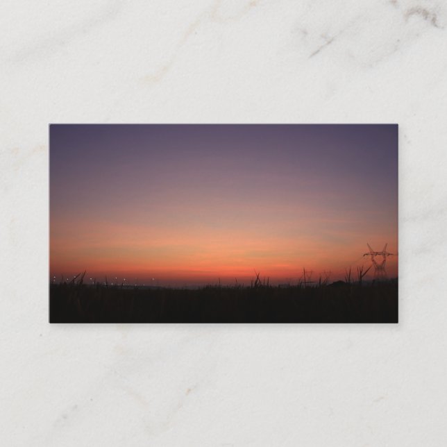 Carte De Visite soleil se lève rouge est belle (Devant)
