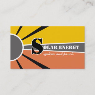Carte De Visite Soleil/Soleil Énergie/Énergie de remplacement