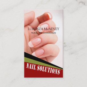 Carte De Visite Solutions d'ongle - technicien de spa de pédicurie