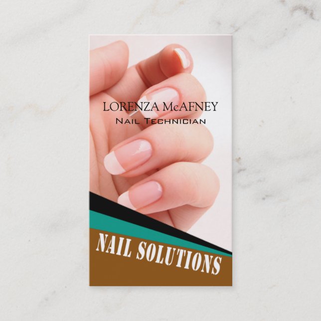 Carte De Visite Solutions pour ongles - Manicure Pedicure Spa Tech (Devant)