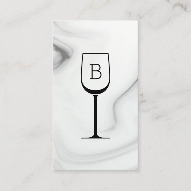 Carte de visite sommelier du barman de marbre (Devant)
