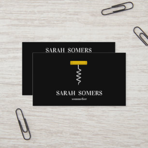 Carte De Visite Sommelier sommelier barman à vis à vin moderne
