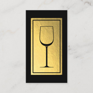 Carte De Visite Sommelier sommelier de bar à vin Faux Gold Foil